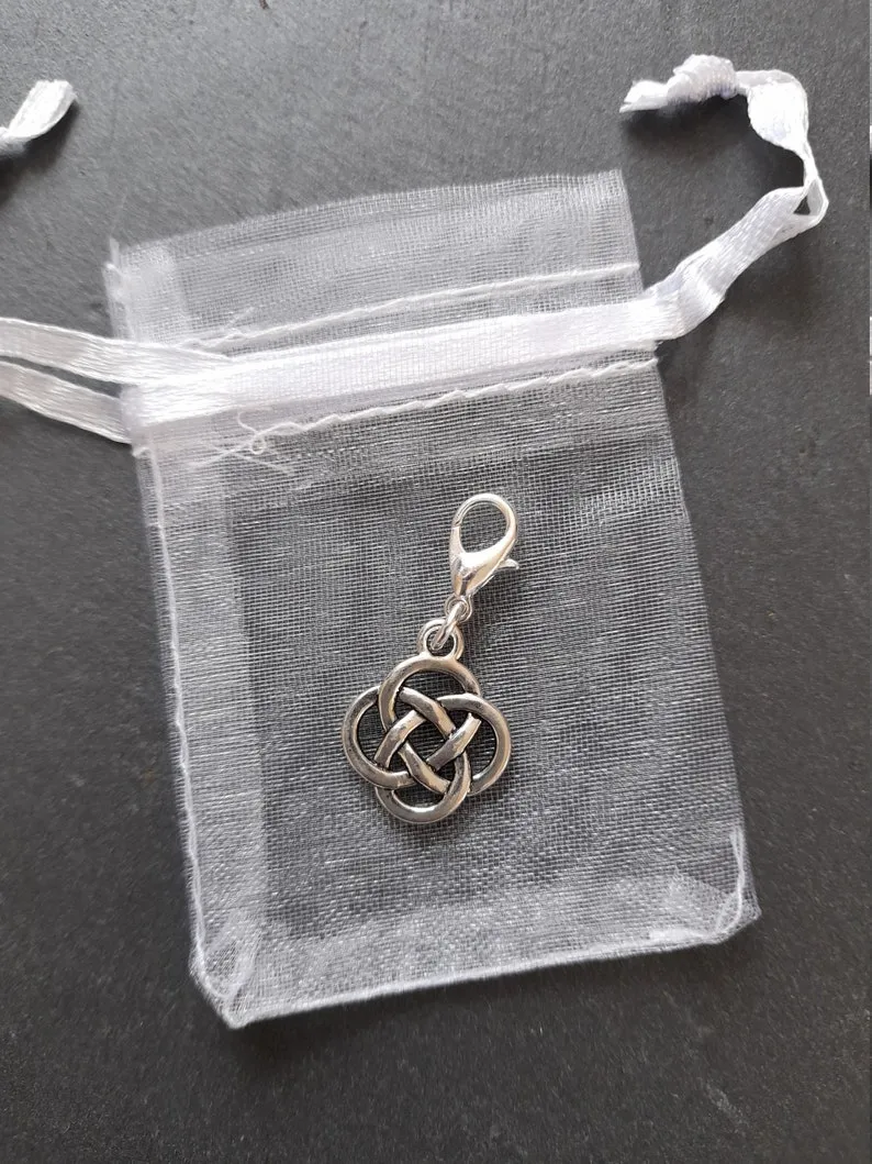Celtic Knot Pet Collar Clip-on Charm Cat Dog Accessories Silver Plated - Image 3