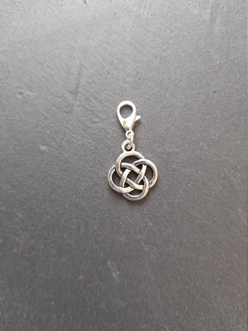 Celtic Knot Pet Collar Clip-on Charm Cat Dog Accessories Silver Plated - Image 4